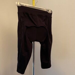 Liv Giant Womens Cycling Capri Leggings Black Padded Bike Pants Crossover Sz M